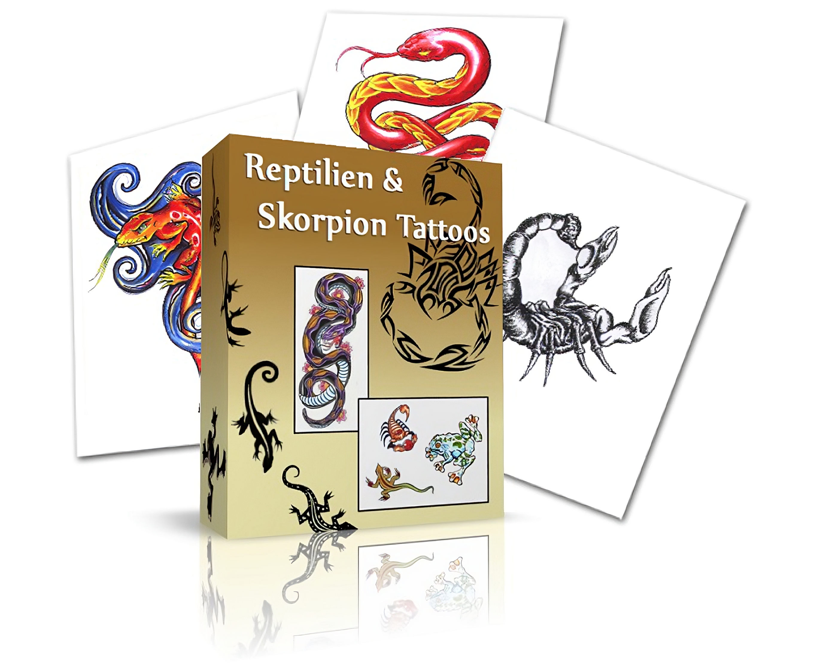 Reptilien und Skorpion Tattoo Vorlagen