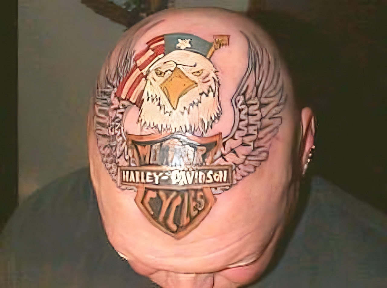 American Eagle über Harley Davidson Logo