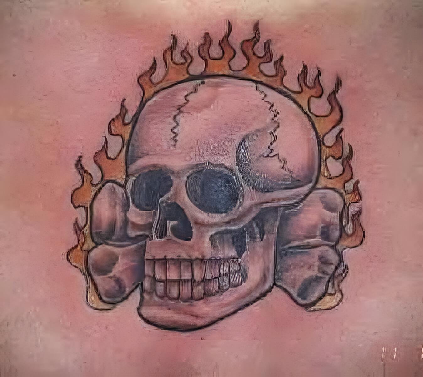 Klassischer Totenkopf mit überkreuzten Knochen Klassischer Totenkopf mit überkreuzten Knochen