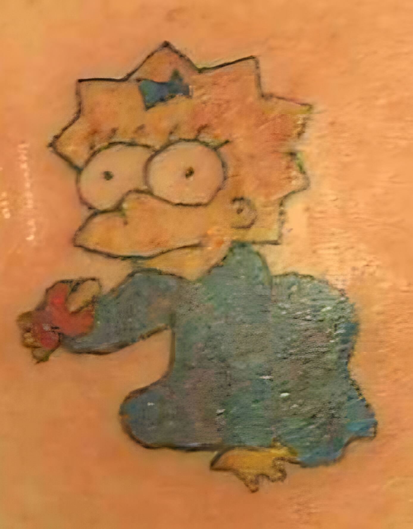 Maggie Simpson mit Schnuller