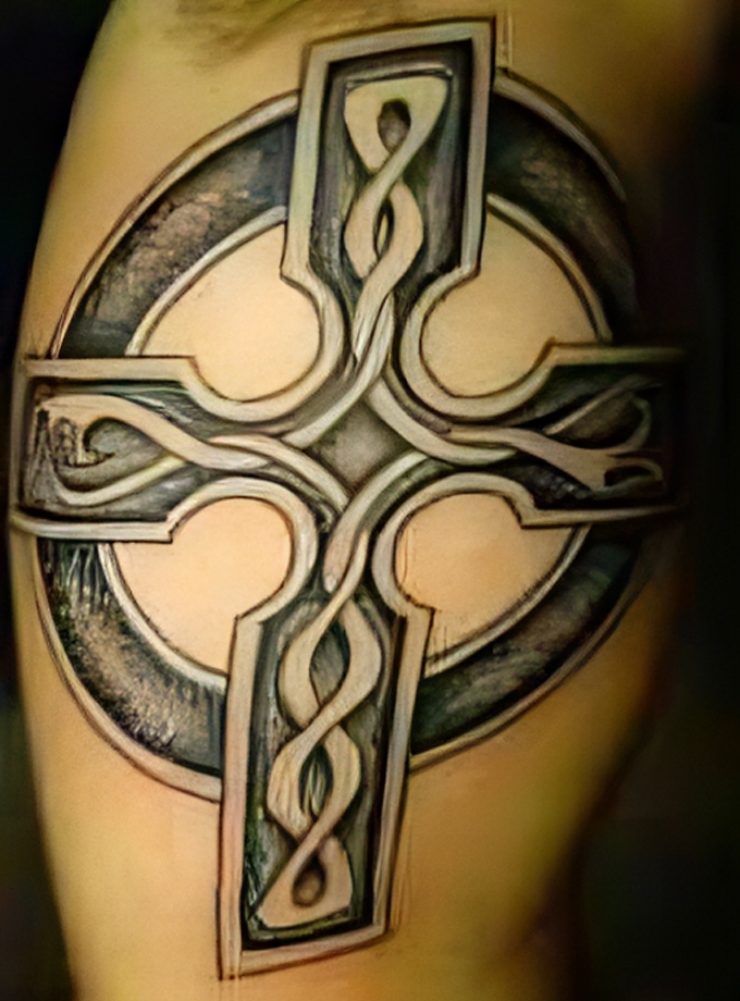 Radkreuz mit keltischem Muster
